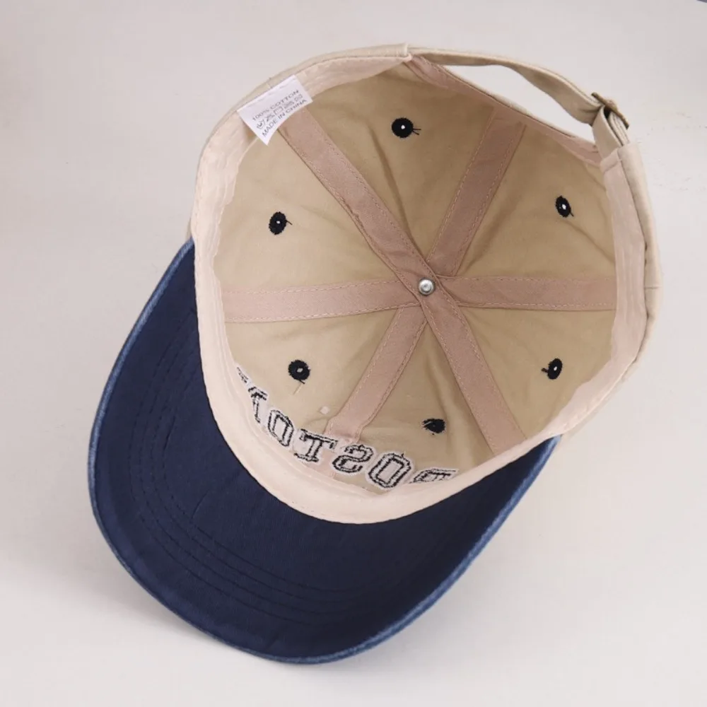 

Letter Embroidery Childen's Baseball Cap Adjustable Splicing Color Kids Peaked Caps Anti-UV Breathable Kids Sunscreen Hat
