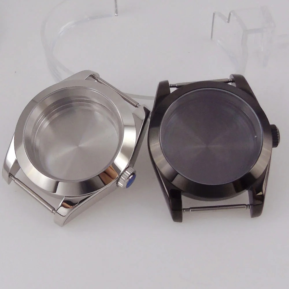 Silver Black Rose Gold 36mm 39mm Polished Bezel Watch Case for NH34 NH35 NH36 NH38 NH39 NH70 NH72 ETA2824 PT5000 Accessories