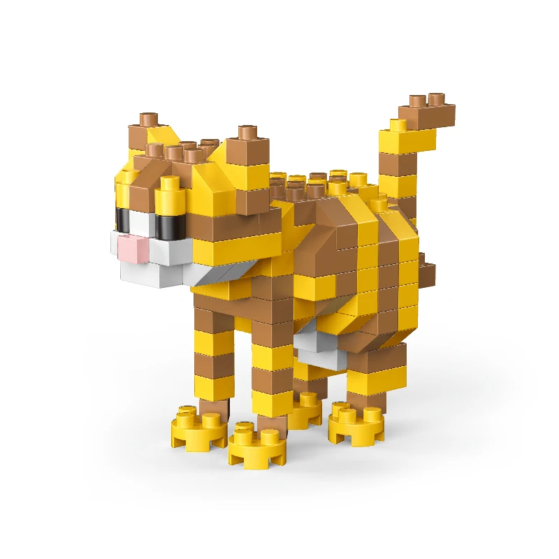 Mini teckelhond bouwstenen speelgoed voor volwassenen en kinderen: gedetailleerd en levensecht ontwerp, leuke en educatieve bouwset