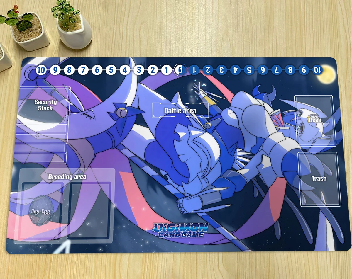 Digimon Playmat Dianamon Board Game DTCG CCG Trading Card Game Mat Anime Mouse Pad Custom Desk Mat Gaming Accessories Zone & Bag