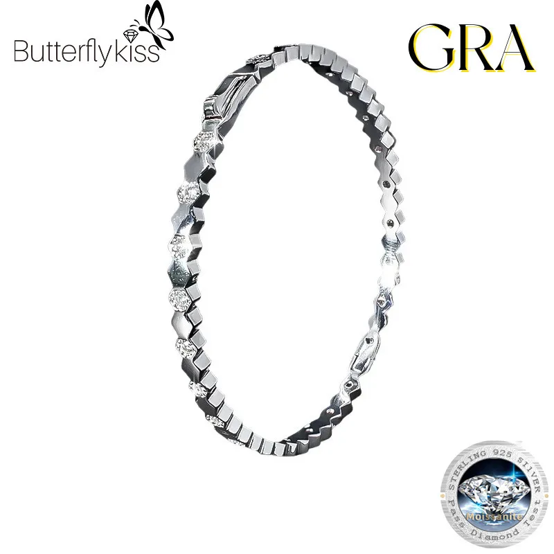 

Роскошный квадратный круглый браслет Butterflykiss с каплями воды, модный свадебный браслет из стерлингового серебра 925 пробы, позолоченные ювелирные изделия 18 карат для женщин, свадьба