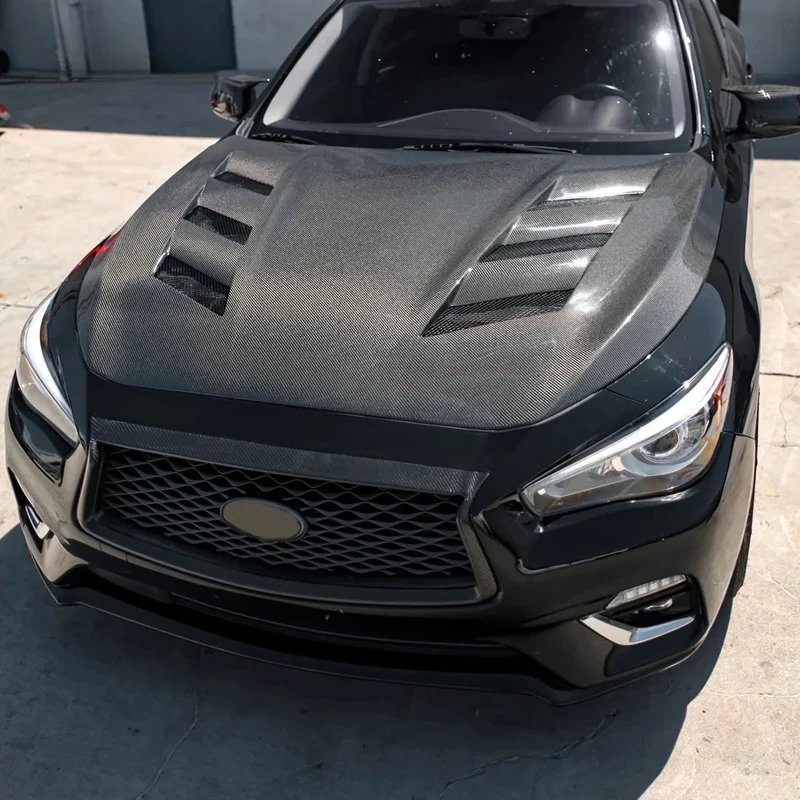 

Ams Style Carbon Fiber Engine Hood For Infiniti Q50 2014+ Carbon Fiber Fibre Engine Hood Bonnet