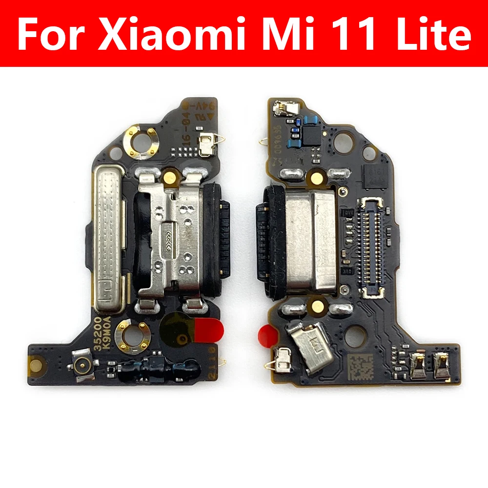 USB Charging Port Mic Microphone Dock Connector Board Flex Cable For Xiaomi Mi 11 Lite m2101k9ag 4G 5G Repair Parts