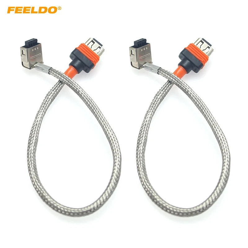 2Pcs CarHID Xenon Light D1S D1C D1R High Voltage and Shielded Wire Harness Cable for D1 Ballast Bulb Plug Socket Adapter