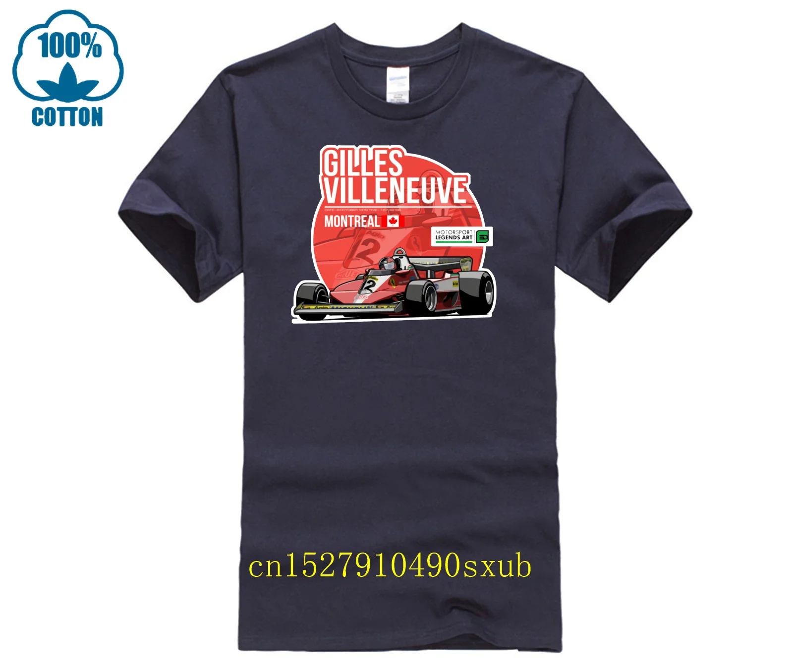 Uomo girocollo Gilles Villeneuve 1978 Montreal Homme Tee Shirt uomo 100% cotone Top Design per T-shirt uomo