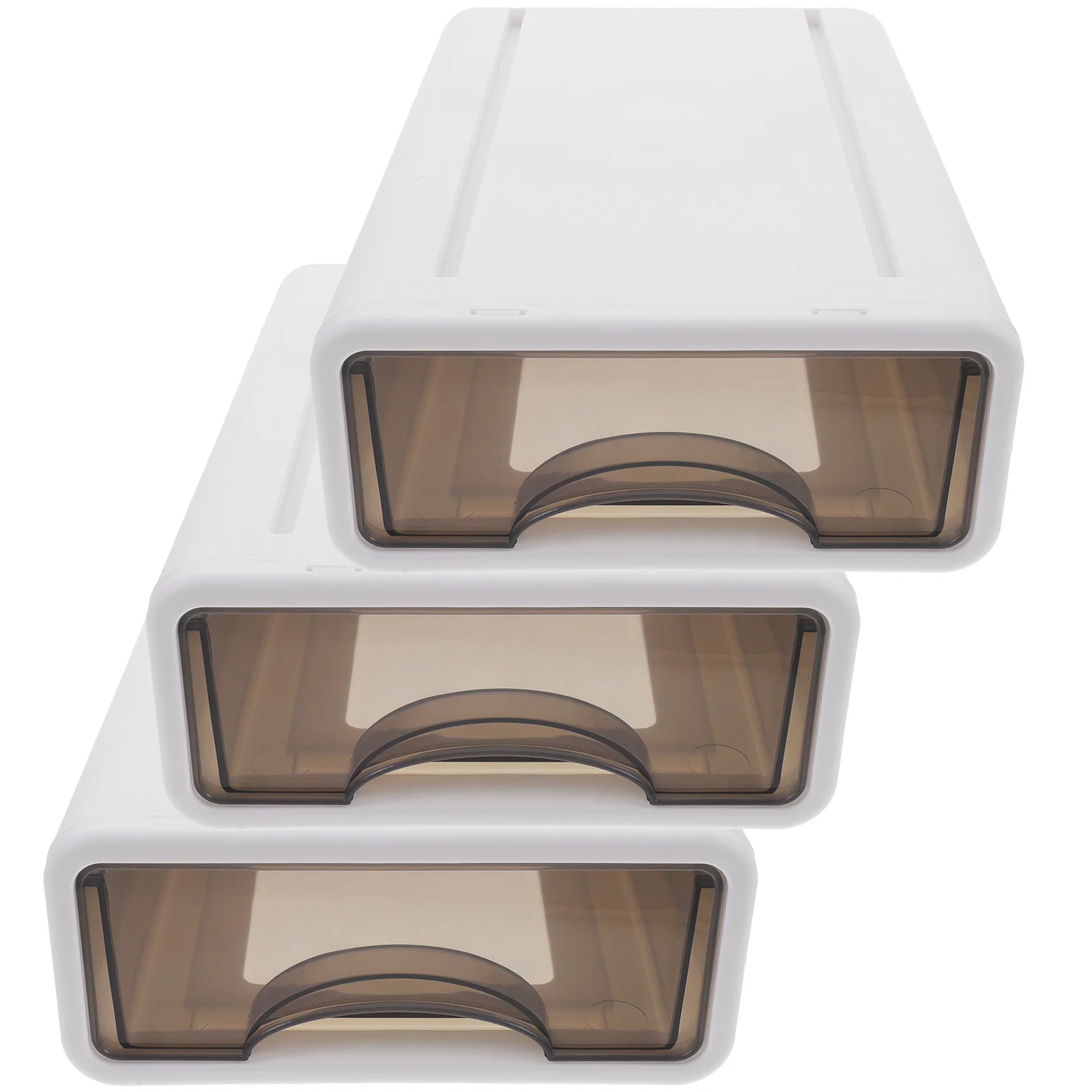 

3 Pcs Storage Drawer Box Desk Organiser Style Case Plastic Multi-compartment Organizer Office