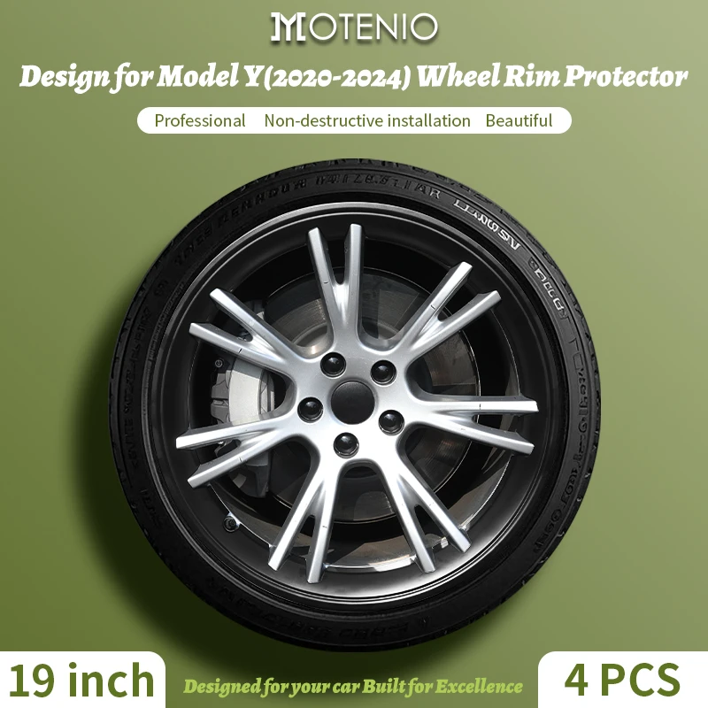 

4 шт. для модели Y 2020-2024, черная защита колес для защиты обода, 19 дюймов, для крышки колеса, защитные колпаки из АБС-пластика для Tesla