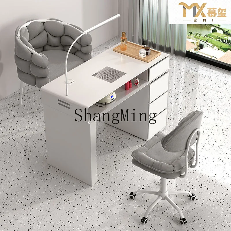 

CL manicure table and chair set special e****mical single and double Chinese manicure table cream style