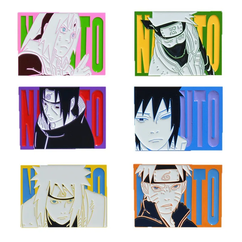 Pins y Broches de Anime NARUTO: Minato, Kakashi, Sasuke, Itachi para Mochilas, Ropa, Solapas, Cosplay y Decoración