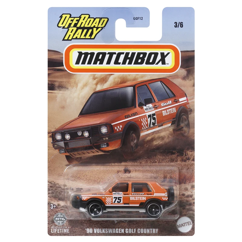 Mattel Matchbox Car OffrRoad Rally Boys Toys 1/64 Diecast Toyoto Land Cruiser Chevy Colorado Jeep Volkswagen Golf Country Scout