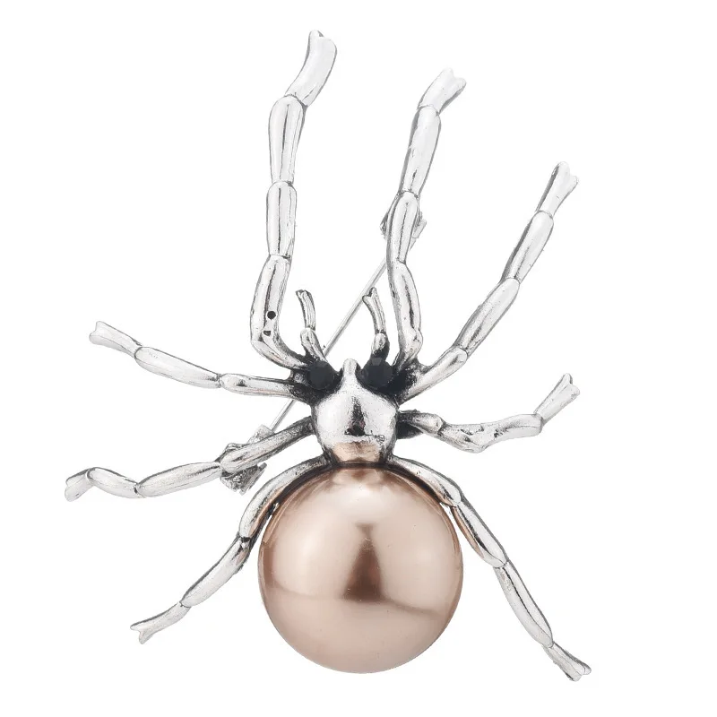 New Vintage Spider Pearl Brooch Pins Korean Fashion Insect Lapel Pins Corsage Badge Jewelry Gifts for Women and Men Accessories image 2