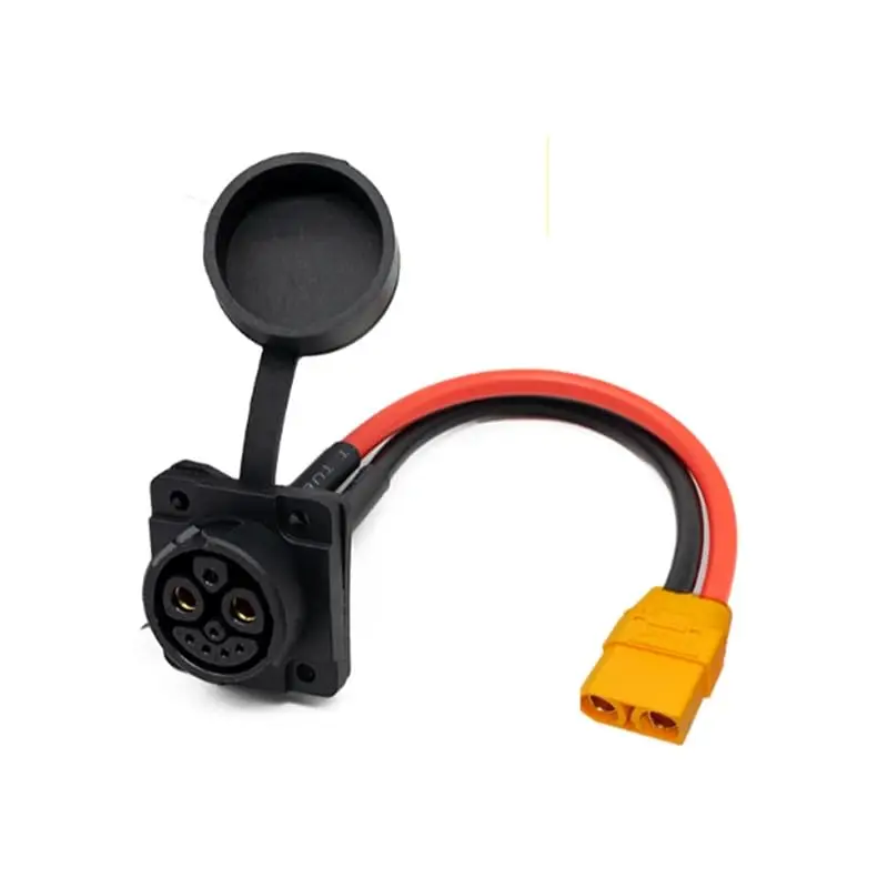 M23 2+1+5 Female to XT90 Female EC5 Adapter Cable, 12AWG 15cm Heavy Duty Connector for RC Drone Battery Solar