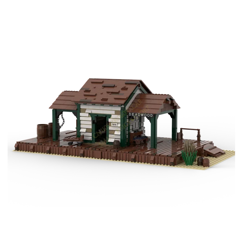 ตัวต่อโมเดลโบสถ์ตะวันตก สำนักงานนายอำเภอ สถานีรถไฟ บ้านพักตากอากาศ ชุดของเล่นสะสม ของขวัญวันเกิด วันคริสต์มาส