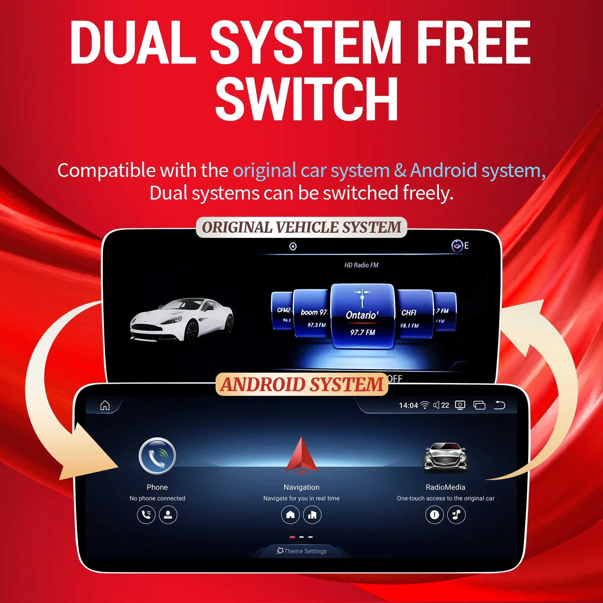 12.3"LHD Car Radio For Mercedes Benz W212 E-Class E200 E230 E260 E300 S212 2009-2016 Android 13 BT Carplay Snapdragon 680 Screen 썸네일 4