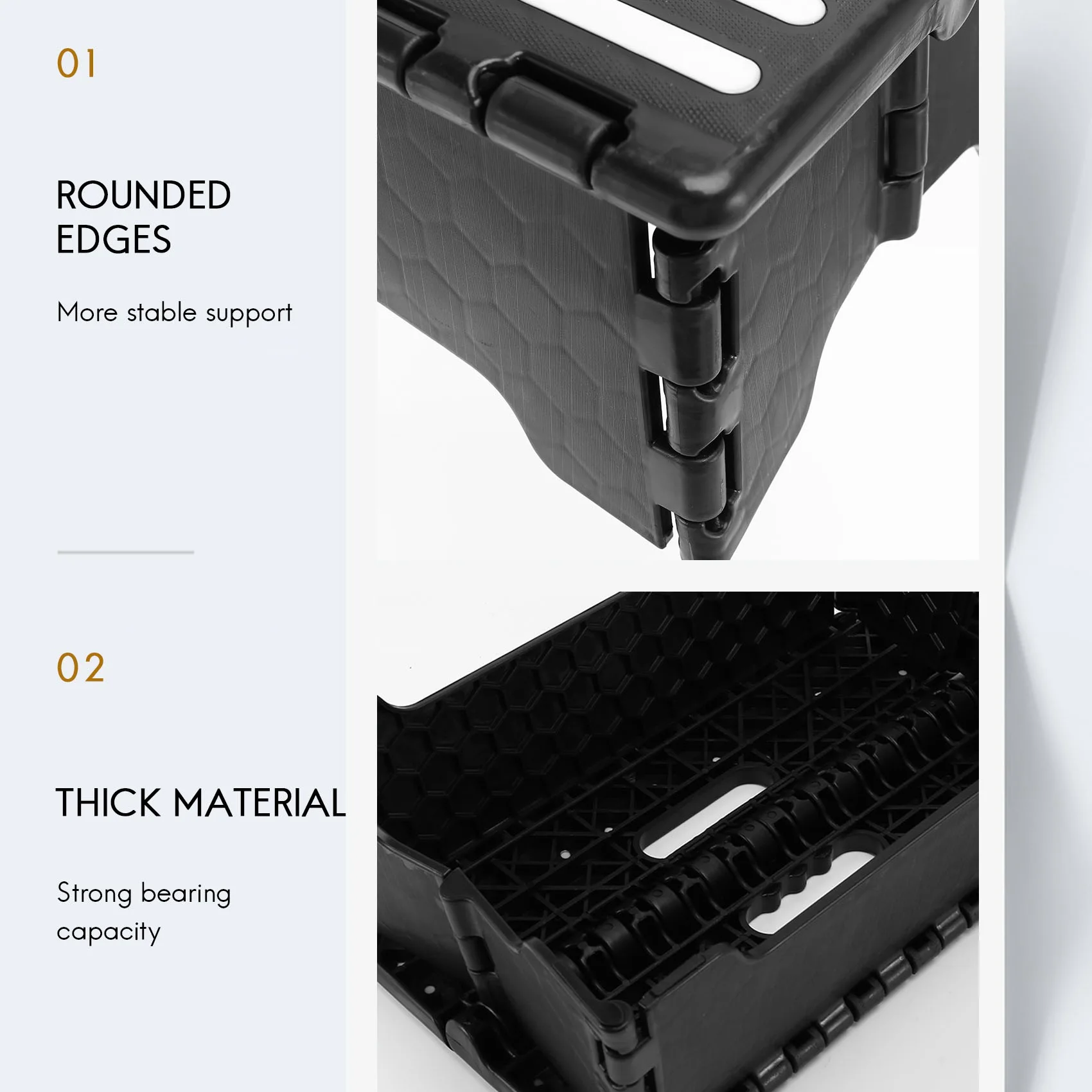 2025 الاتجاه عدم الانزلاق صغير خطوة واحدة المدمجة للطي مقعد مسطح الثقيلة المحمولة خفيفة الوزن كرسي قابل للطي #4