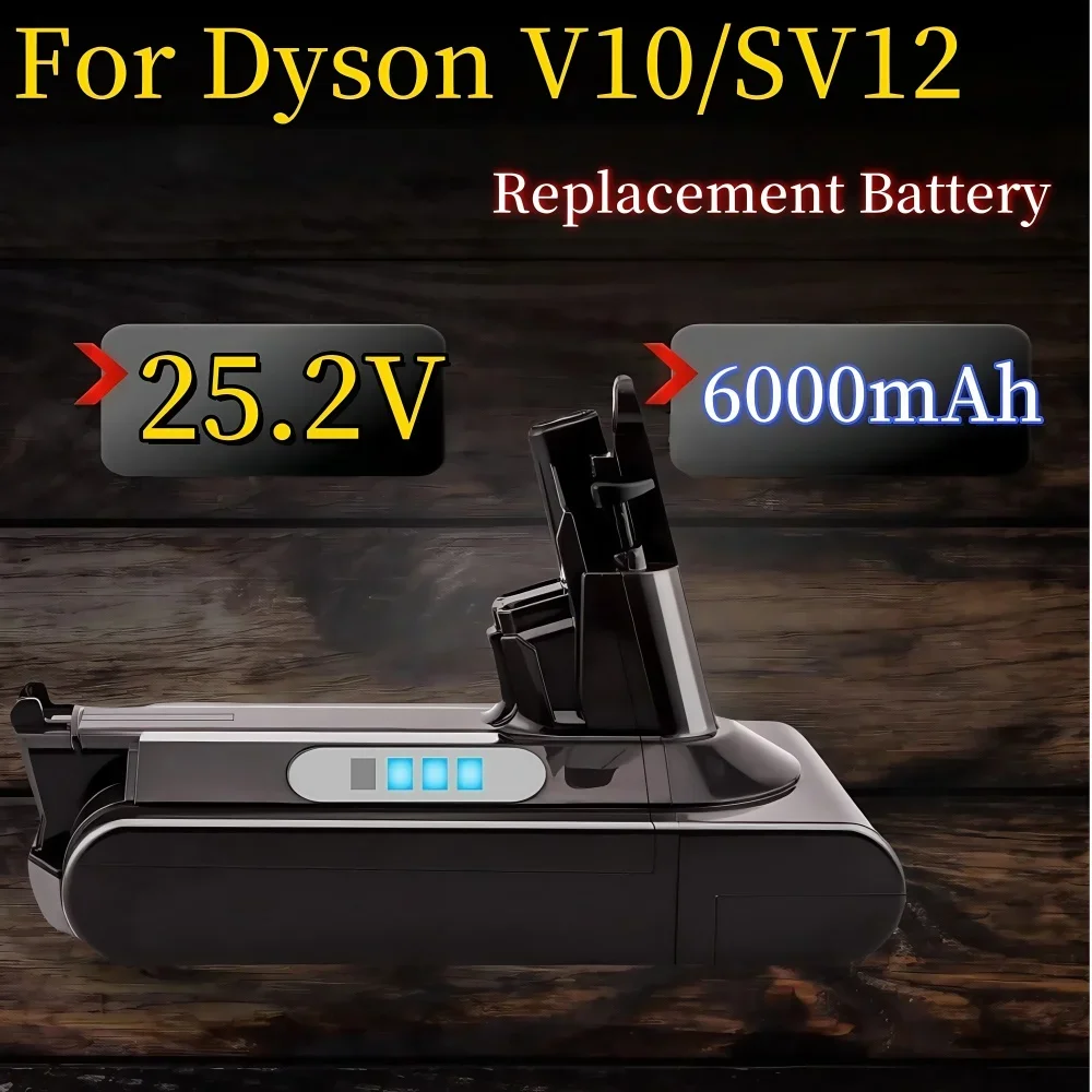 

6.0Ah/8.0Ah Replacement Battery for Dyson V6/V7/V8/V10 Series - Compatible with SV12/DC62/SV11/SV10 Handheld Vacuum