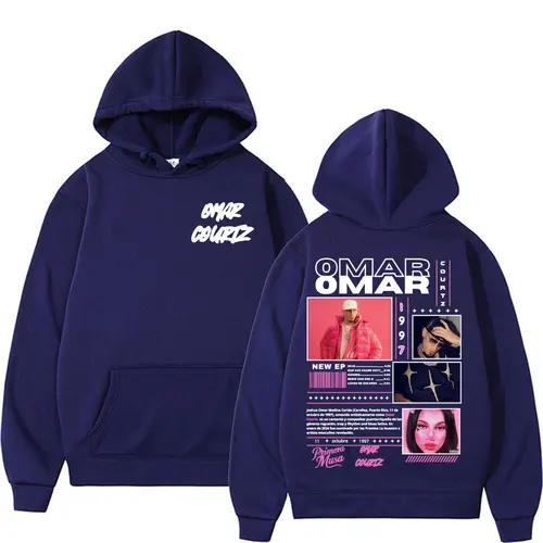 Imagen 2 del producto Sudadera con capucha del rapero Omar Courtz Primera Musa Album Tour, jersey para hombre y mujer, moda Hip Hop, sudadera informal de lana estética con capucha