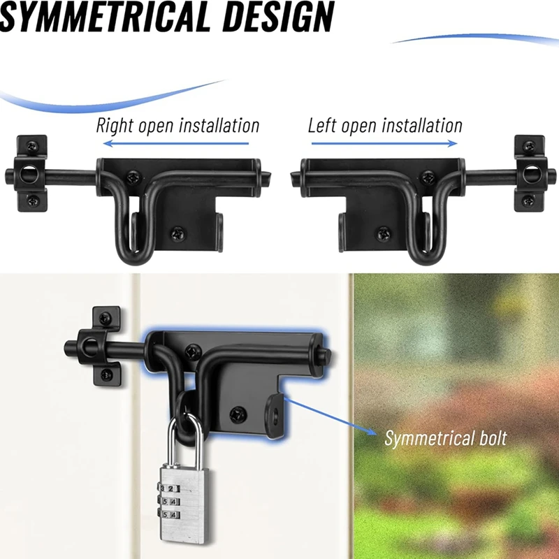 Hot Ltem Heavy Duty Slide Bolt Gate Latch,Sliding Bolt Door Lock With Padlock Hole, Slide Bolt Hardware For Shed Door/Barn Door