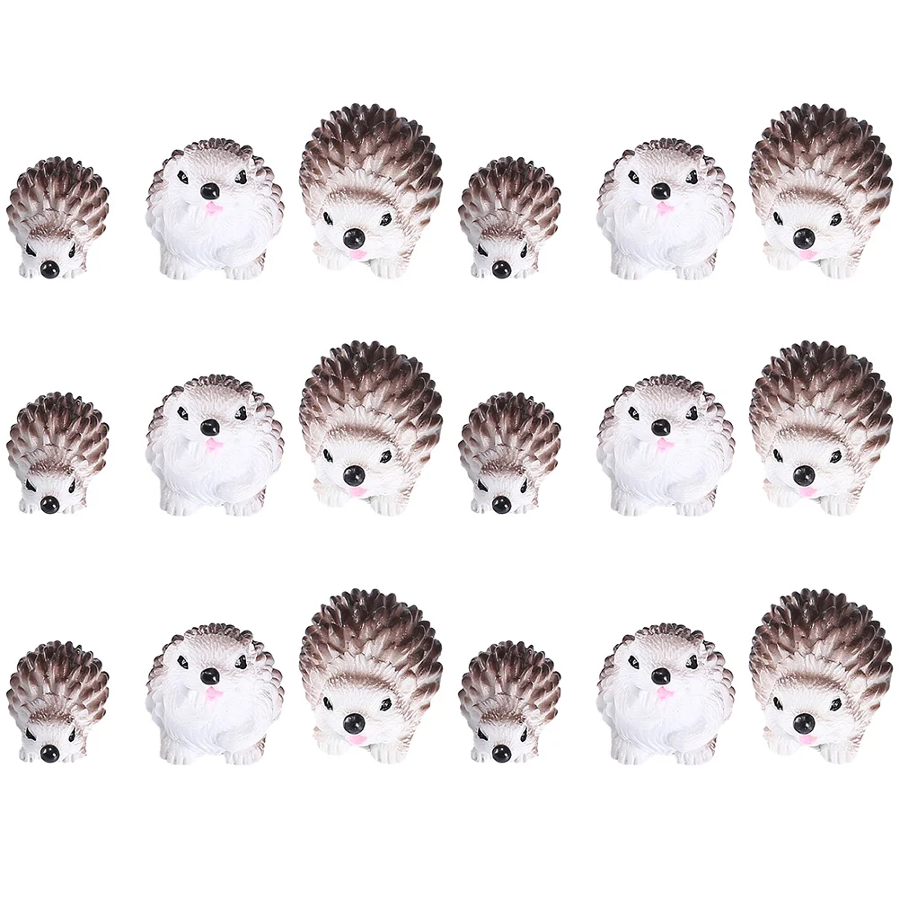 

18 Miniature Miniature Hedgehog Figurines Figurines Resin Brown Outdoor Statue Bonsai Decor Micro L nament GardenHedgehog