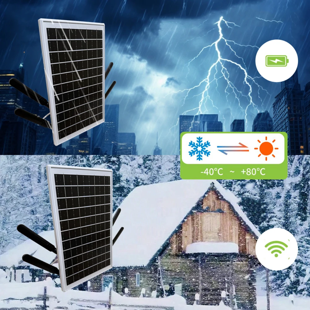 Solar Panel Powered Outdoor Wireless Router 15W 25600mAh WiFi Hotspot with SIM Card Slot for Outdoor  Camera Phone PC