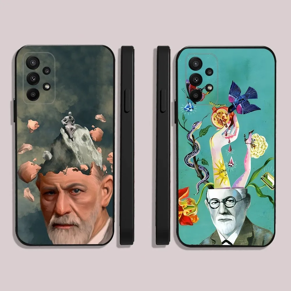 Sigmund psychoanalysis Freud  Phone Case For Samsung S25,23,22,30,24,10,9,Ultra,Plus,Lite,FE,5G Black Soft Case