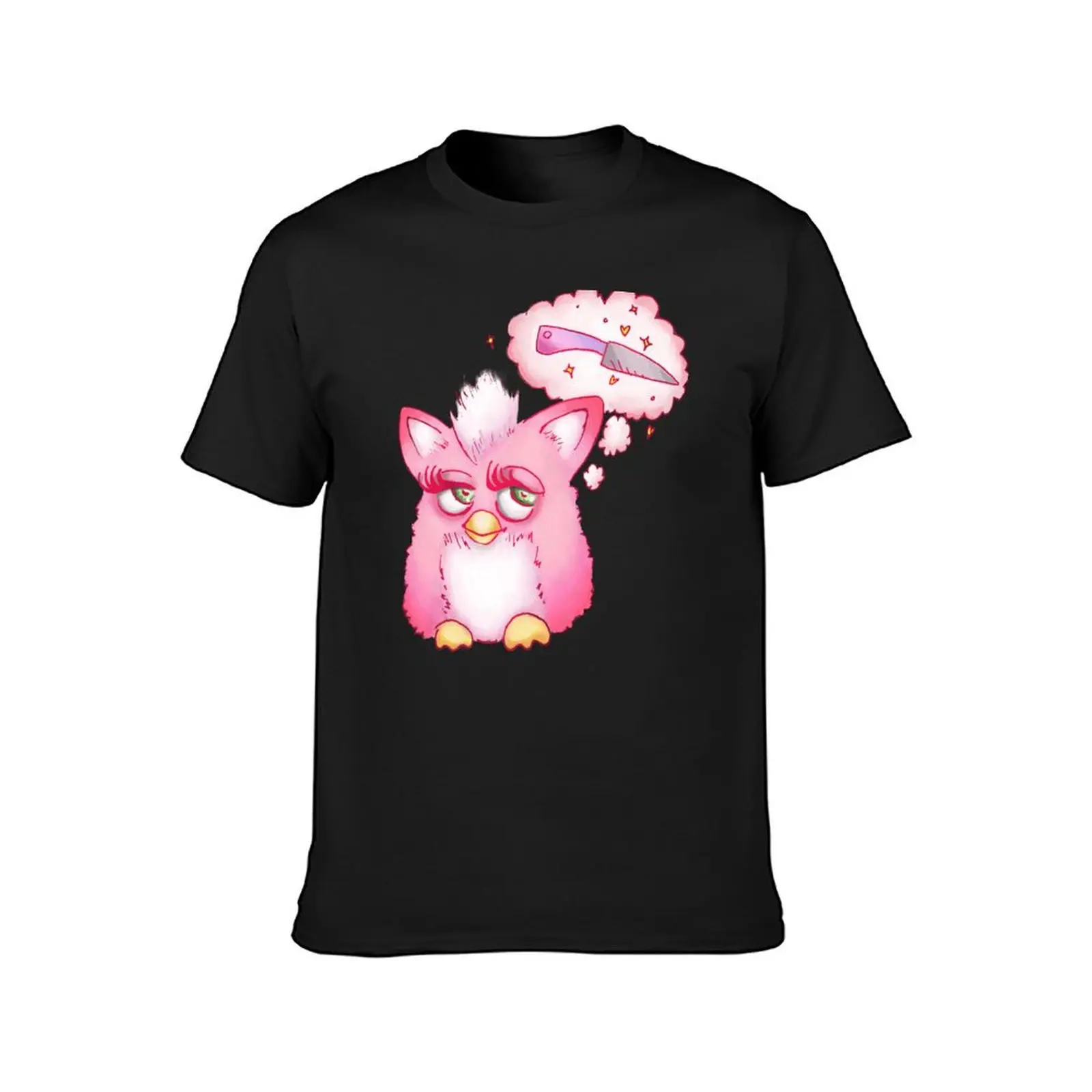 Furby Thoughts T-Shirt oversizeds Short sleeve tee blanks plus sizes mens champion t shirts