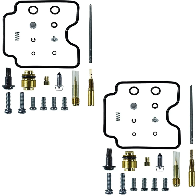 2 Pack Carburetor Rebuild Kits For Yamaha V-Star 1100 XVS1100,XVS1100A, 1999-2005 Classic Custom Silverado