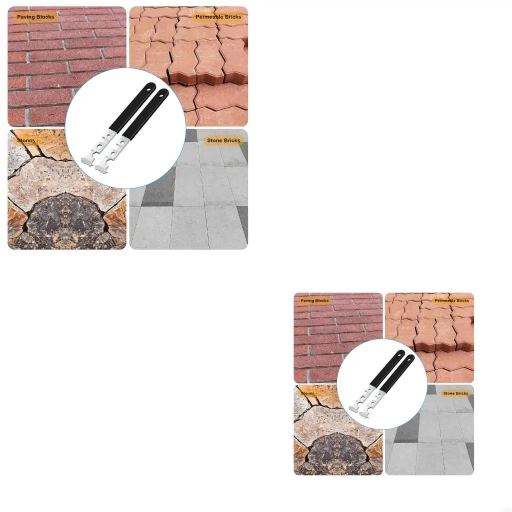

Stainless Steel Paver Removal Tool With Serrated Joint Scraping And Ergonomic Grip For Efficient Slab Extraction