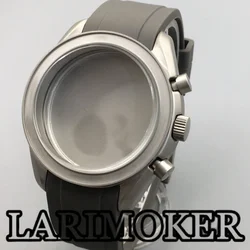 LARIMOKER 40MM Titanium Case Quartz Chronograph Watch Multifunctional Sapphire Crystal for VK63 Movement Watch Accessories