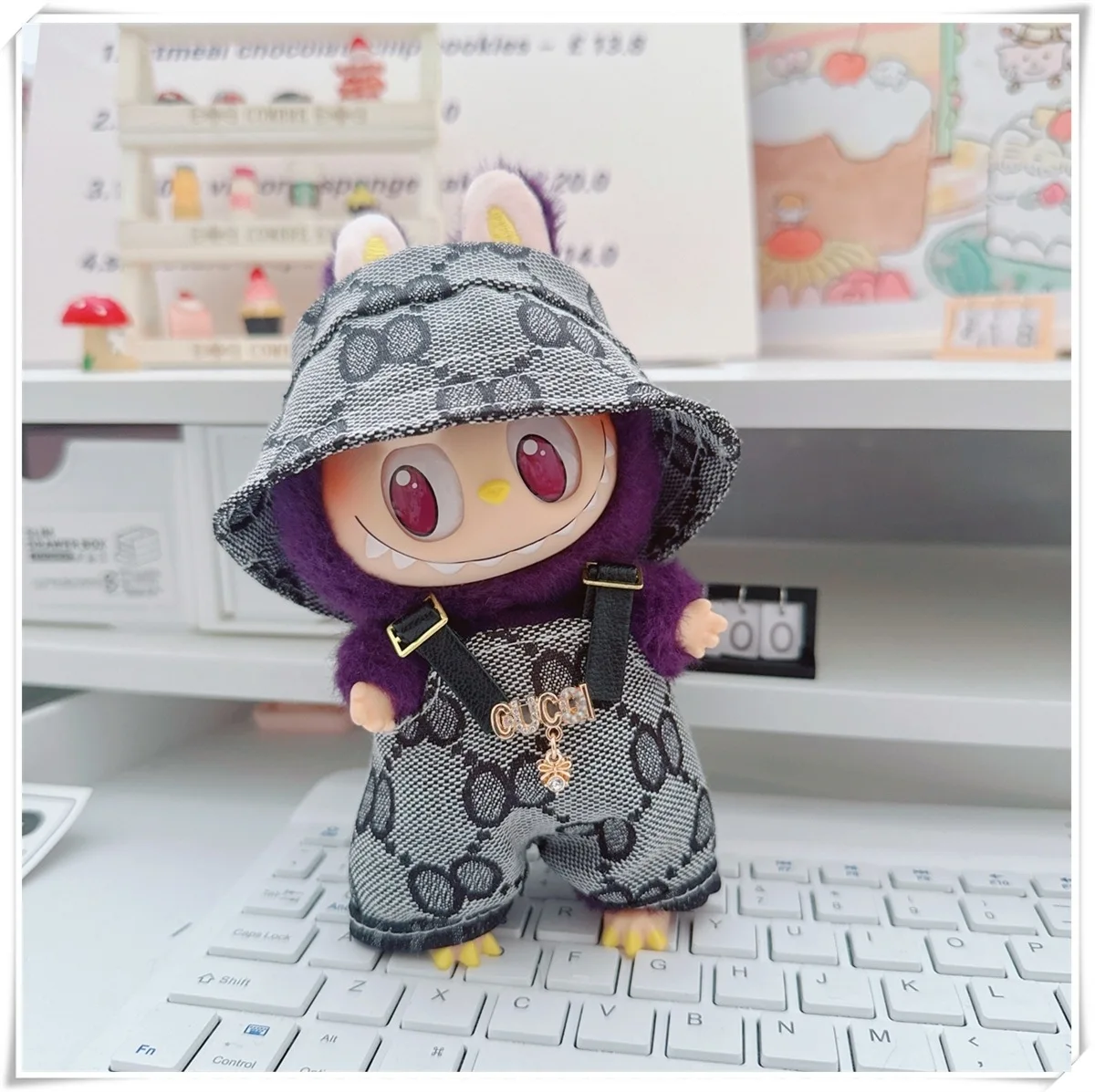 Ropa de bebé Labubu de 12. a generación, 17cm, accesorios de traje de fiesta Labubu, pantalones de fondo triangular