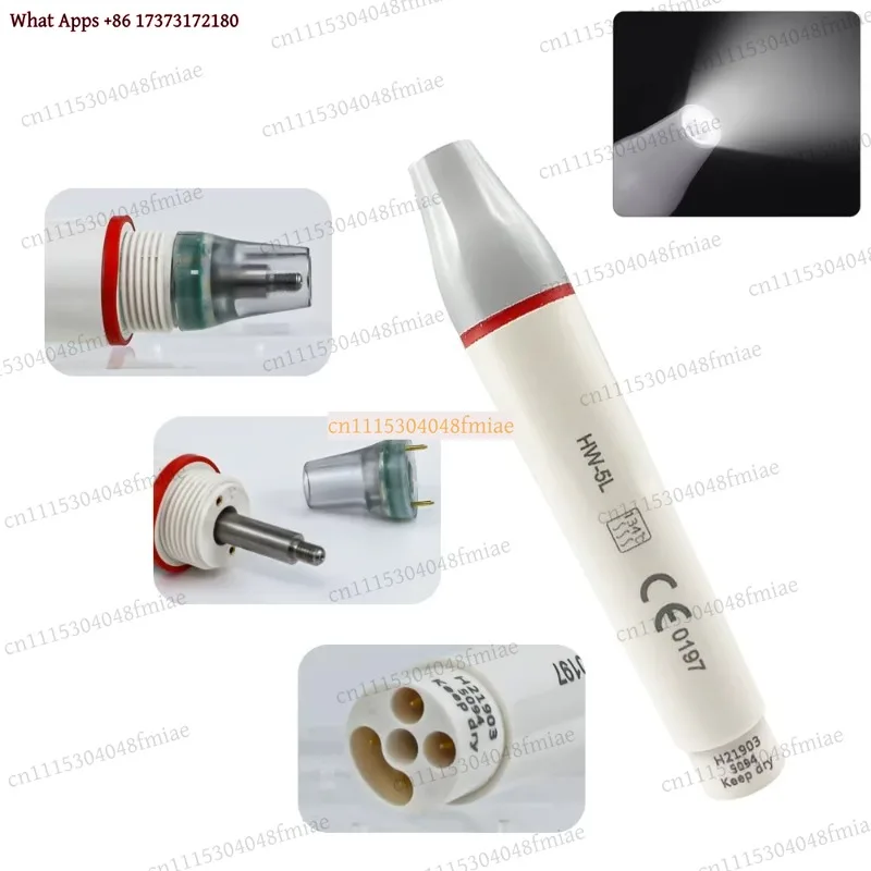 k3 HW-5L Dental LED Ultrasonic Scaler Handpiece, Detachable Piezo Scaler Compatible with EMS/Woodpecker, Autoclavable at 135°C
