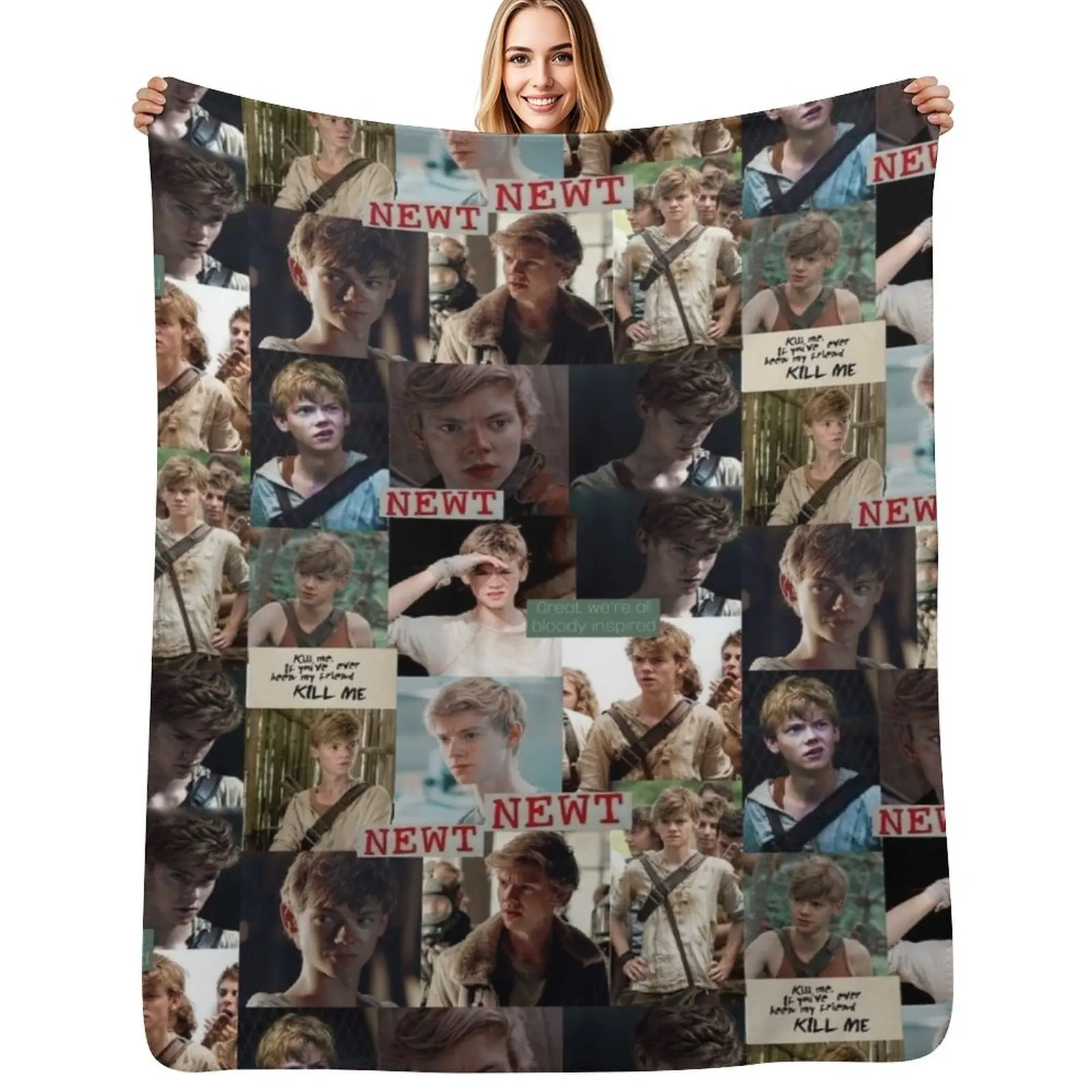 

Newt Throw Blanket Warm Napping Blanket for Office Couch Bed