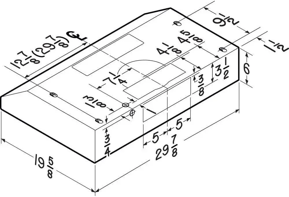 Range Hood with LED Lights ADA Capable, 375 Max Blower