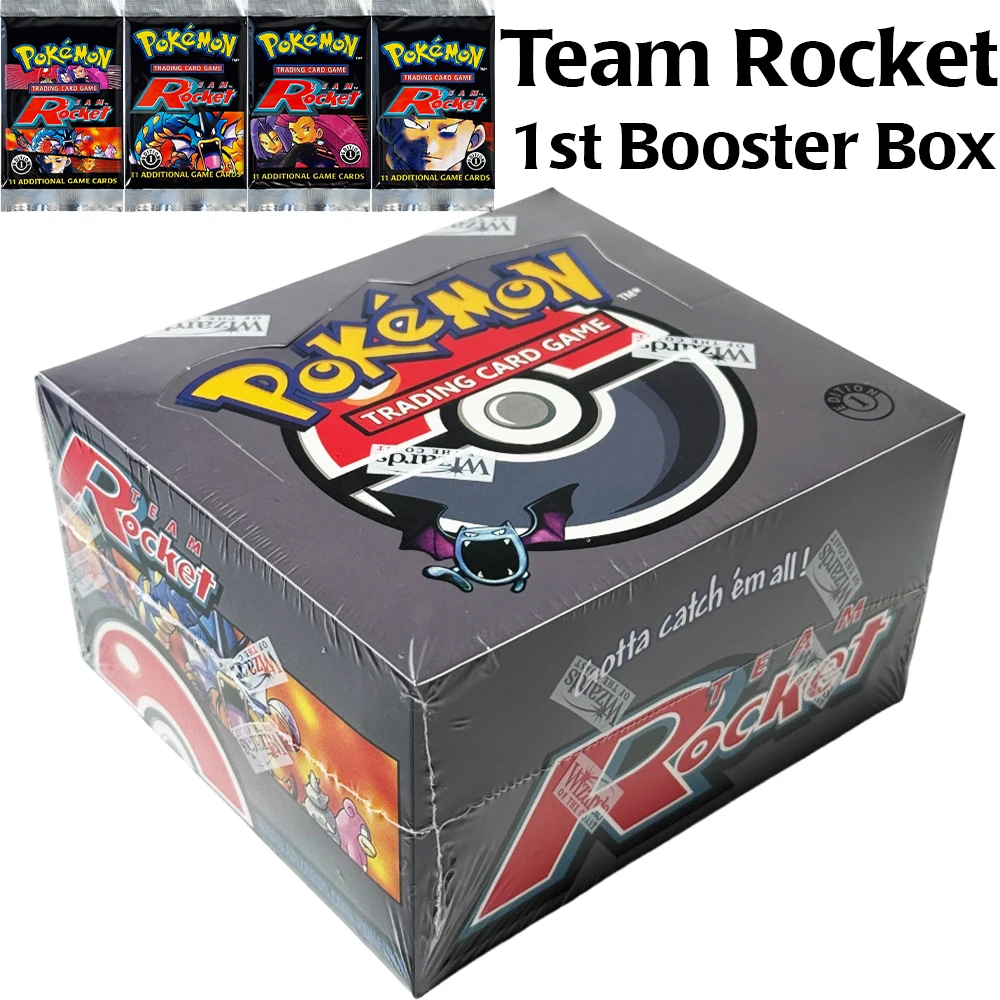 

Набор карт Pokémon 1-го издания Team Rocket Booster Box: Devastation/Eevee/Jirachi, 1 коробка, 36 упаковок, игровые карты PTCG, DIY коллекционные подарки