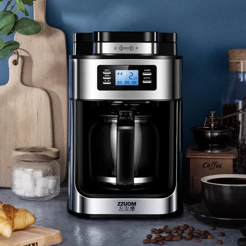 Кофеварка 220 В, шлифовальная в одном доме, кофейные зерна, кофейный порошок, автоматическое помещение двойного назначения автоматическая кофемаш