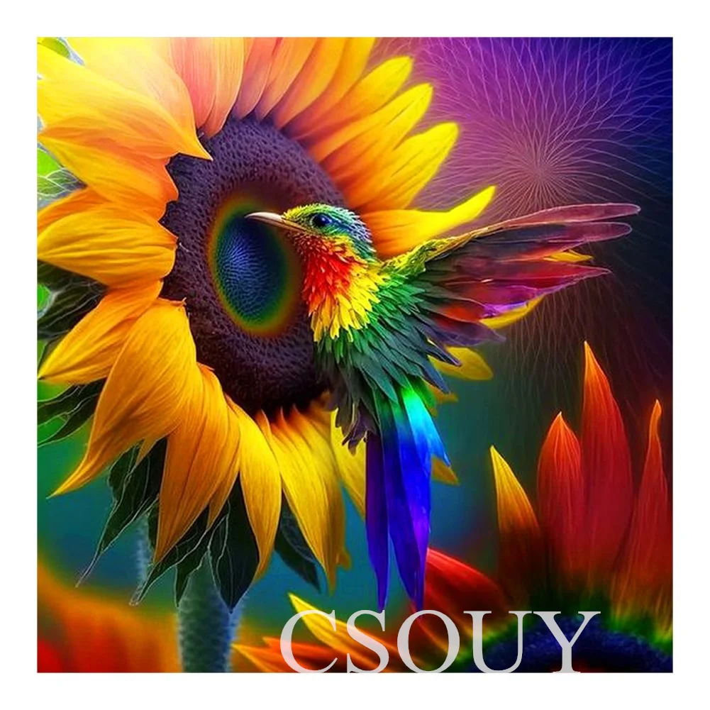 

Fairy Dust Square Drills Crystal Full AB 5D Diy Diamond Painting Cross Stitch Sunflower Embroidery Mosaic Home Decor Needlework