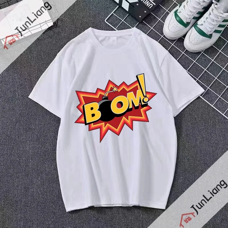 Art Comic Boom Explosion with A Bomb T Shirt for Men Tops Tee Shirt  Casual Funny Printed Men's Tops Tshirt