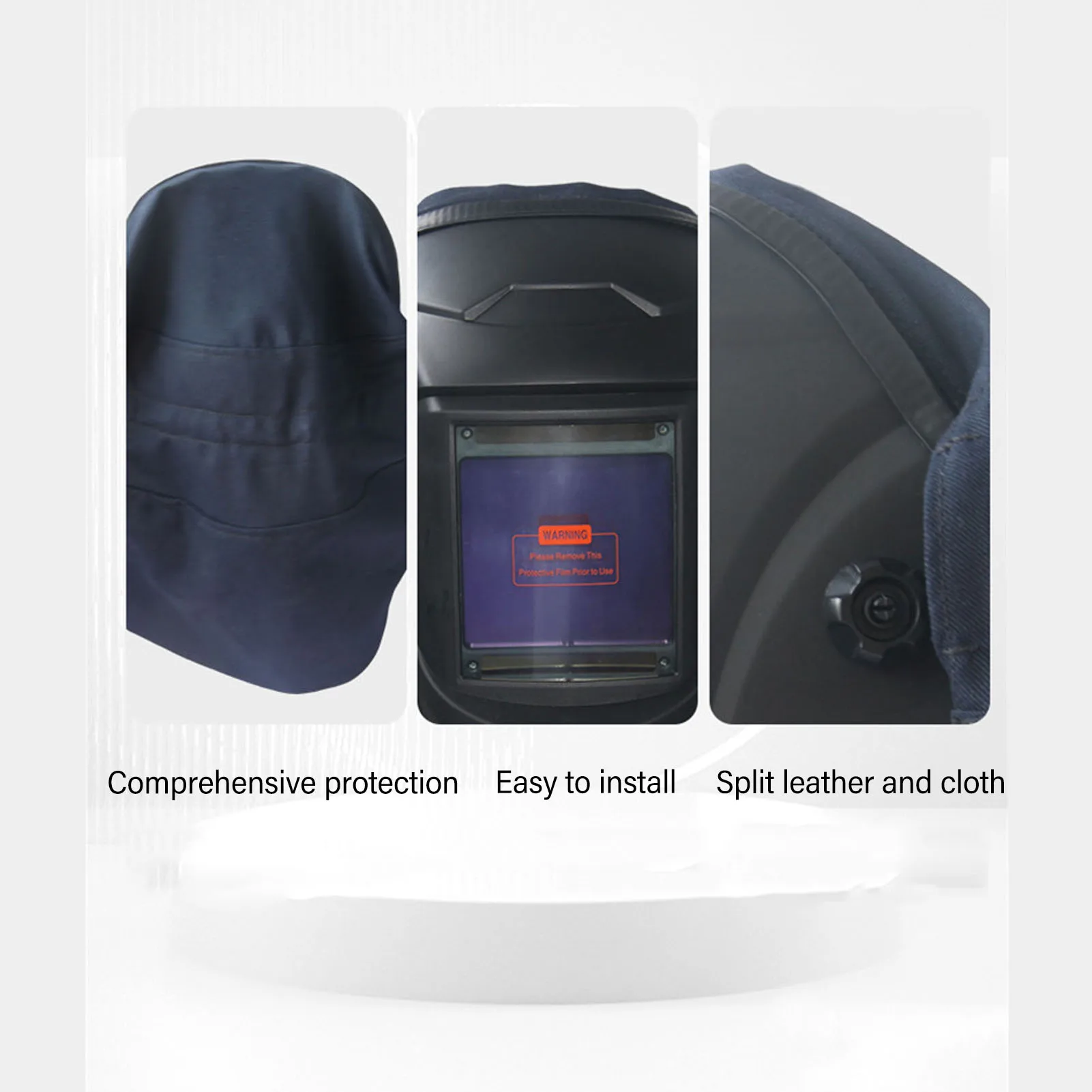 Welding Helmet Extended Protective Cover Welding Cap Flame Retardant Bib Anti-Scalding/Safe/Easy To Install/Durable