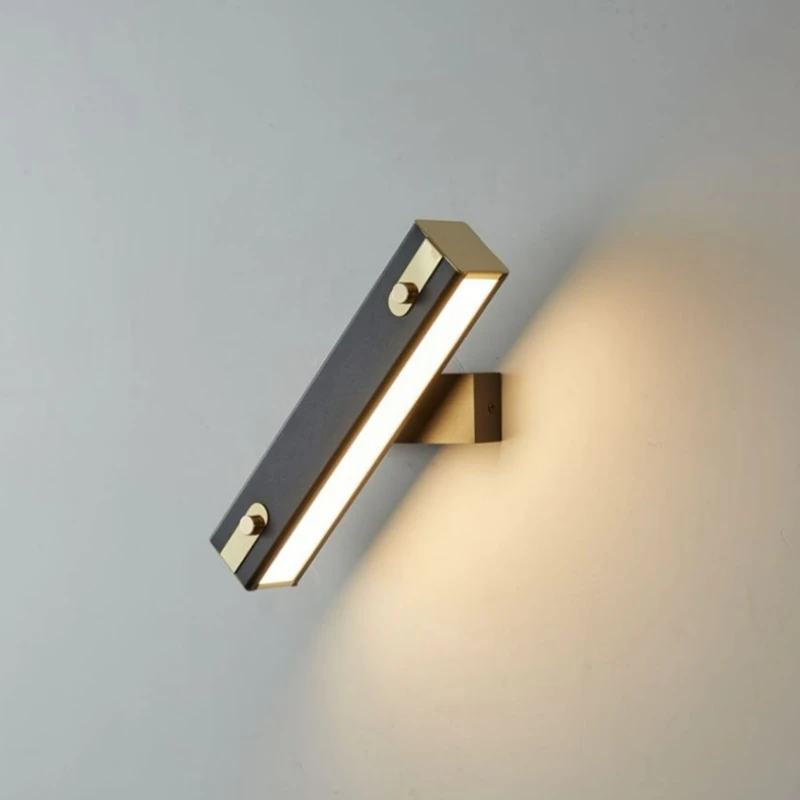 

Modern Rotatable Wall Light Black White Gold Metal Indoor Bedside Foyer Sconce 3000K Dropshipping