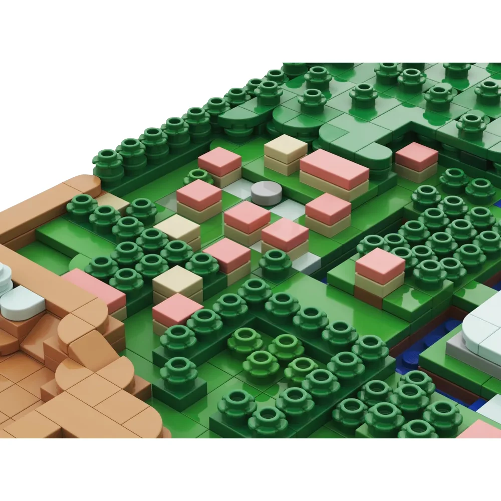 MOC Zeldaed Light World Overworld지도 빌딩 블록 모델 게임지도 벽돌 과거 조립 장난감에 대한 링크 어린이 생일 선물