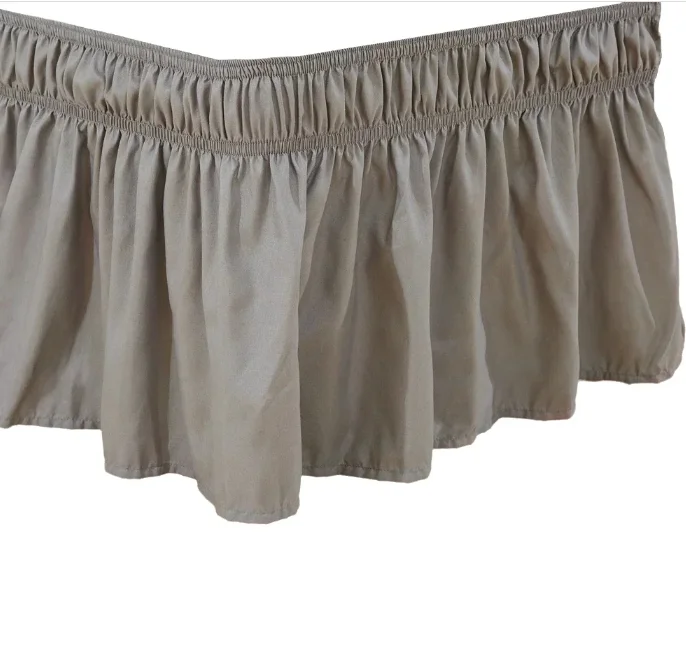 Bed Skirt Elastic Wrap Around Wrinkle Fade & Shrink Resistant Bed Skirt Bed Skirts for Adjustable Bed Easy Fit Dust Ruffle