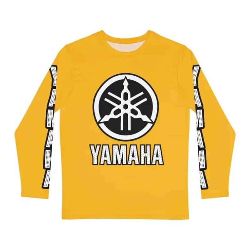 

Модная желтая футболка Yamaha с длинным рукавом для мужчин и женщин, весна-лето 2026, солнцезащитная, для мотоциклов и велоспорта