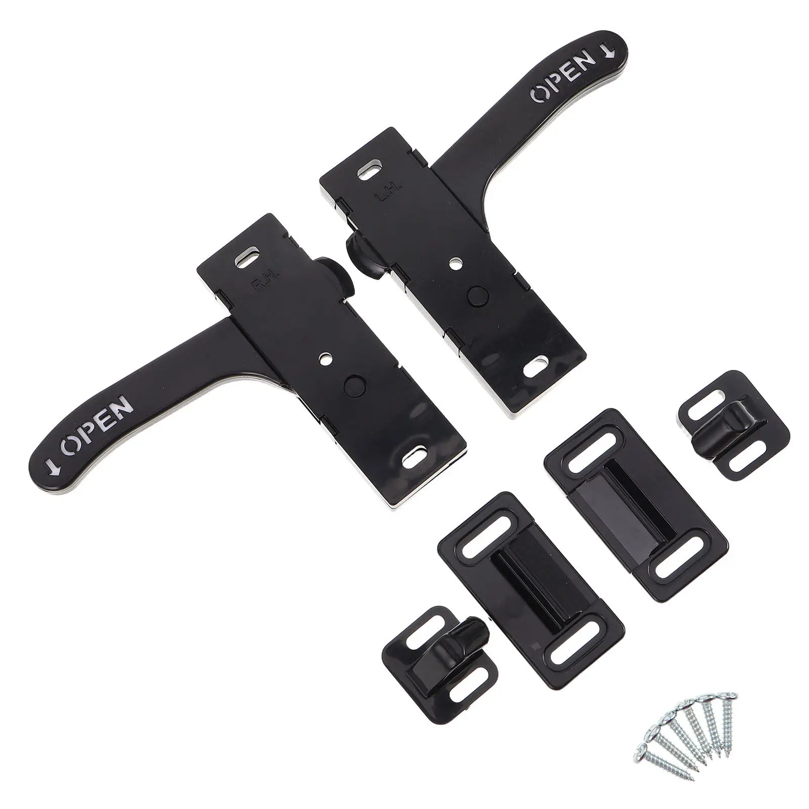 

2Sets Rv Screen Door Latch Handle Kit Sturdy Weatherproof Universal Left Right Installation Camper Travel Trailer Motorhome