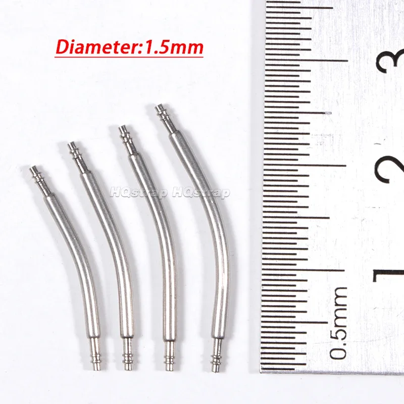 곡선형 스프링 바 18mm 20mm 22mm 24mm 폭 316L 스테인리스 스틸 곡선형 밴드 링크 10개 직경 1.5mm 1.8mm 스트랩 링크 액세서리