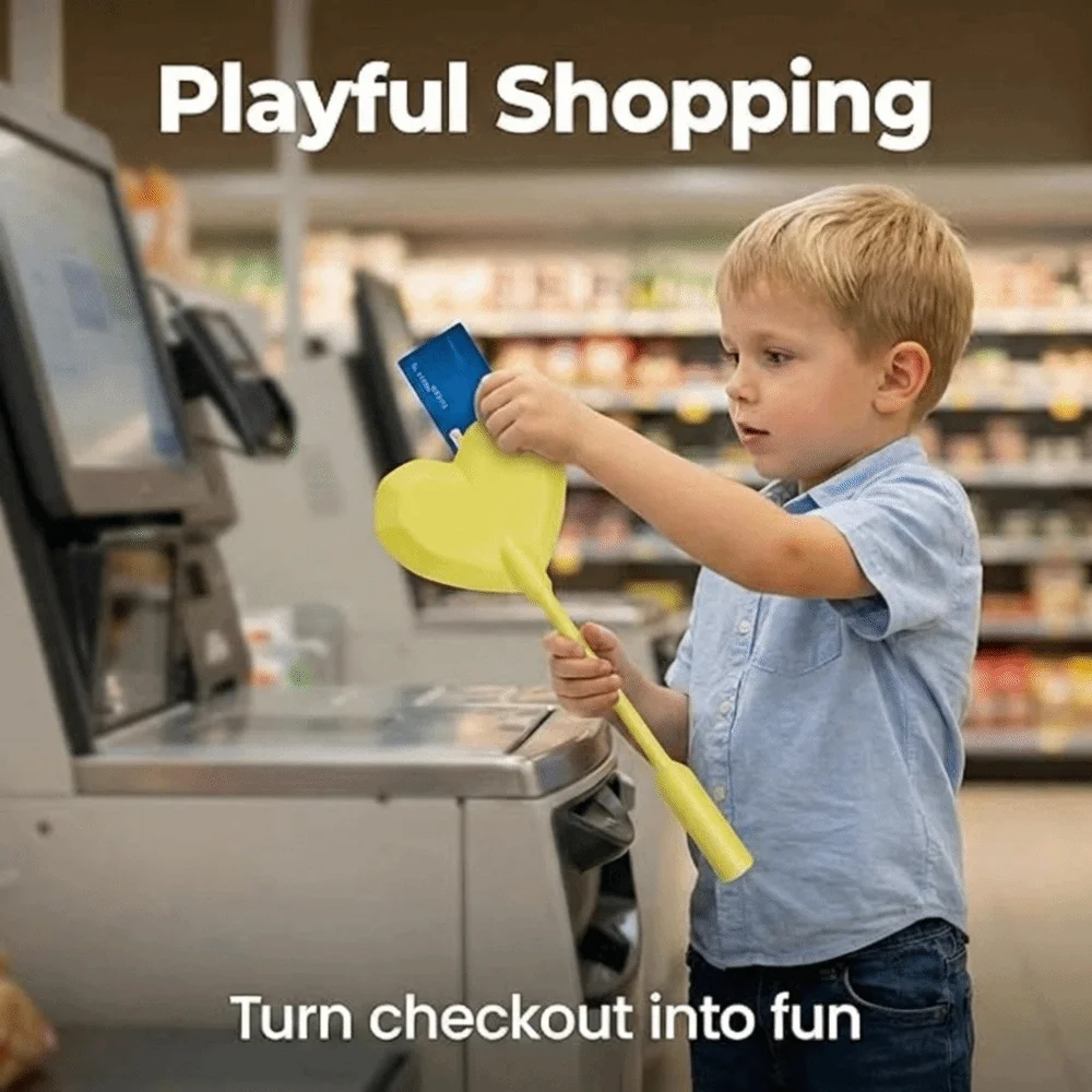 

Держатель для карт с дизайном в виде сердца, волшебная палочка для бесконтактной оплаты, удобный держатель для кредитных карт, 3D-печать