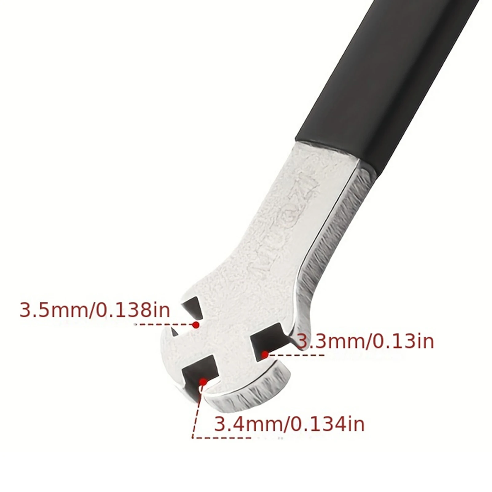 1 Stück Edelstahl Speichenschlüssel für Mountainbike Felgenspannungseinstellung Reparatur Multifunktionales Fahrrad-Speichenwerkzeug – Detail 5