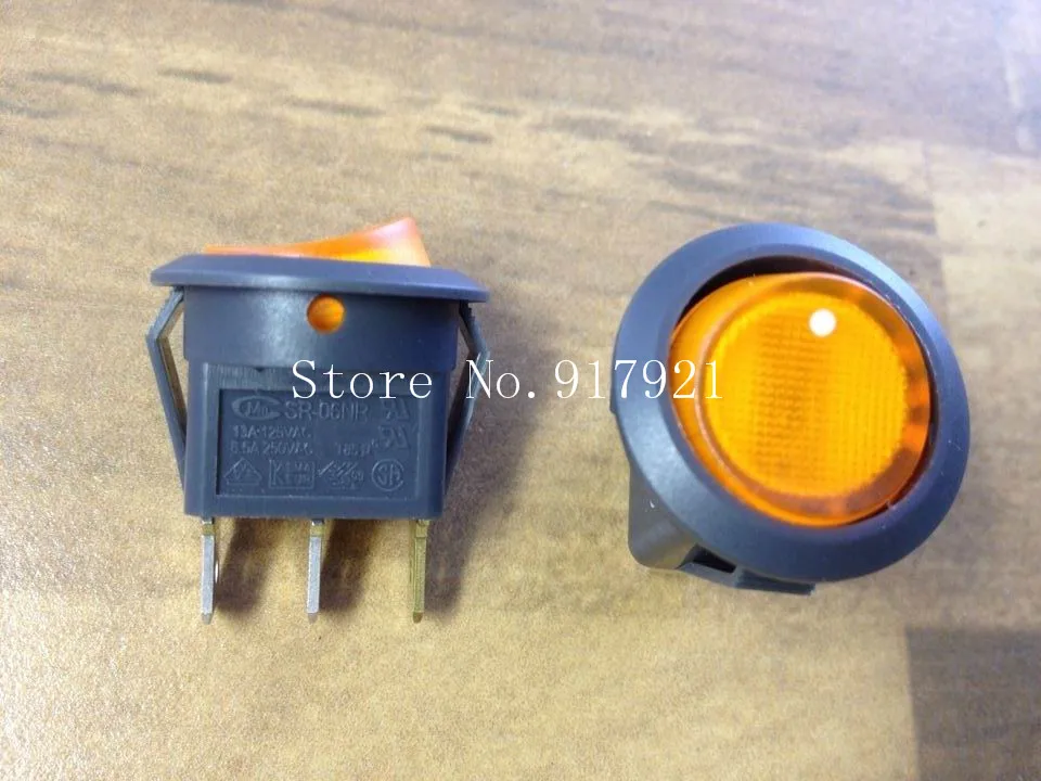 [ZOB] South Korea Merchant type switch SR-06NR rocker switch with lamp power 220V tripod  --100pcs/lot