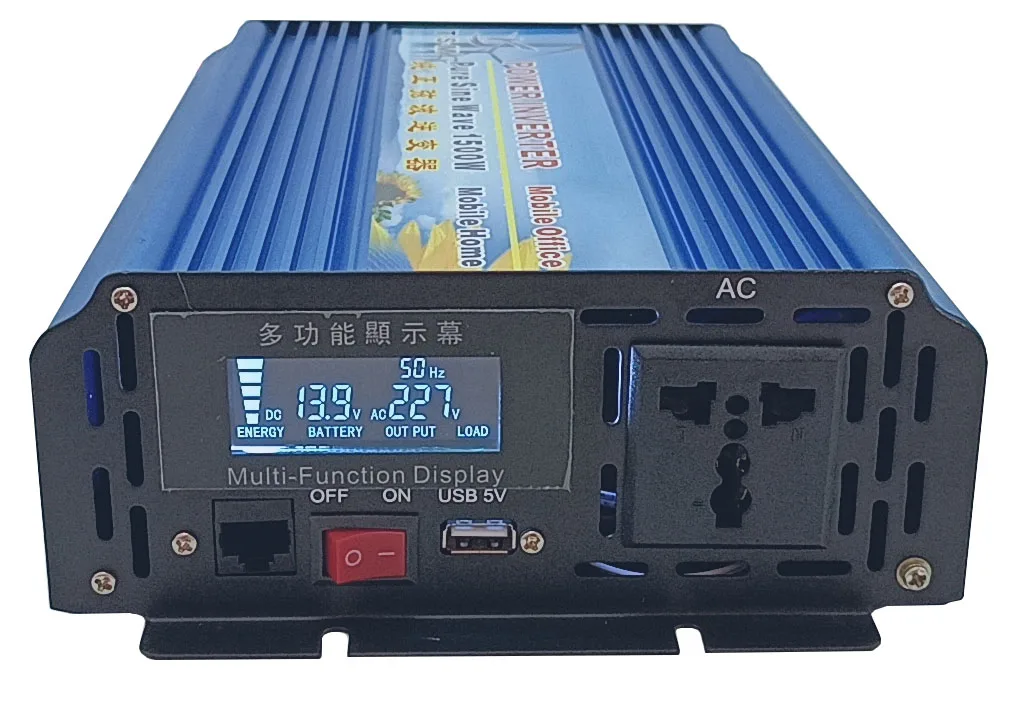 Free shipping 1500W Peak Power 3000W DC 24V to AC 110V 120V 60HZ pure sine wave inverter