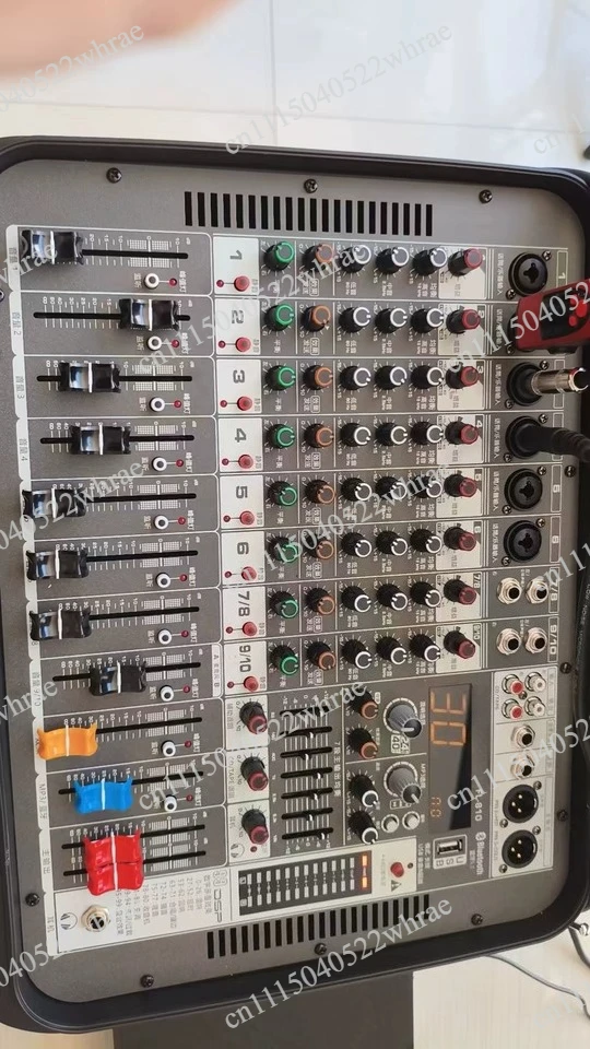 New mixer with power amplifier, high-power professional stage outdoor audio set, wireless voice simple Bluetooth