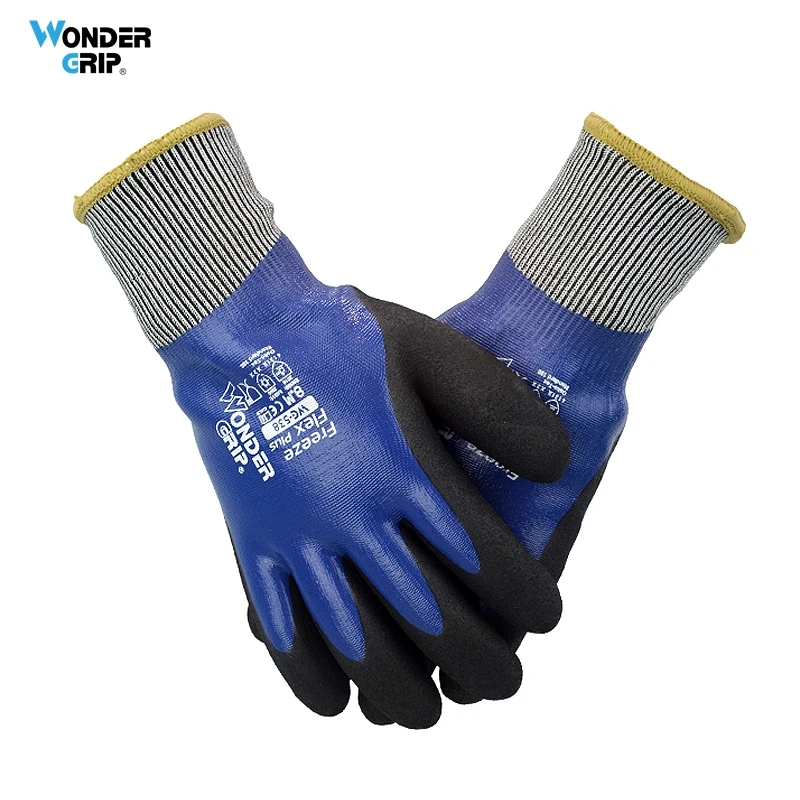 

Wonder Grip 12 Pairs Full Dual Nitrile Coated -20 °C Cold Resistant Safety Work Gloves 13-Guage Acrylic & Polyester Lining